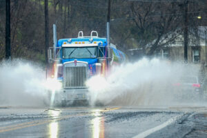 Wet weather causes delays, flooding and felled trees across region